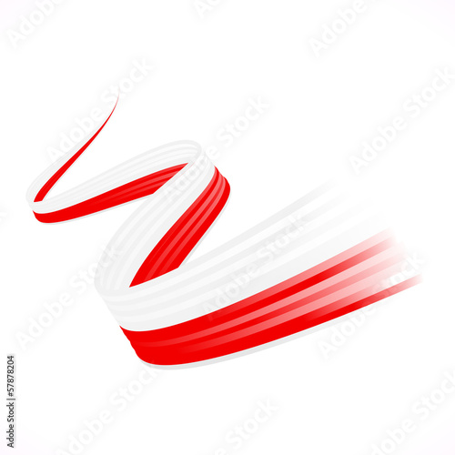 Fotografia, Obraz Abstract winding Japanese, Polish, Indonesian and flag