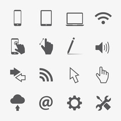 Aufkleber - 16 Computer vector icons set