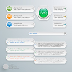 Wall Mural - infographics vector background faq web site