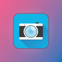 Canvas Print - Vector Camera Icon