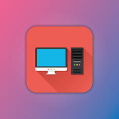 Wall Mural - vector computer icon