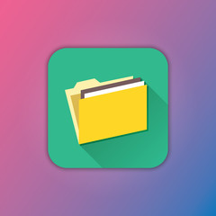 Canvas Print - Vector Folder Icon