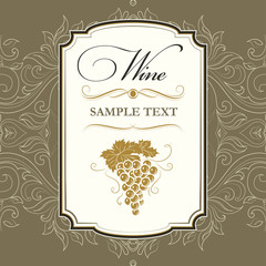 Poster - Wine cask . labels for wine with grapes. Barrel. Ceg