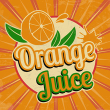 Orange Juice Vintage Poster