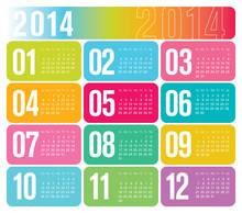 2014 Yearly Calendar Design