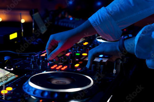 Disc jockey mixing music Wallpaper Mural
