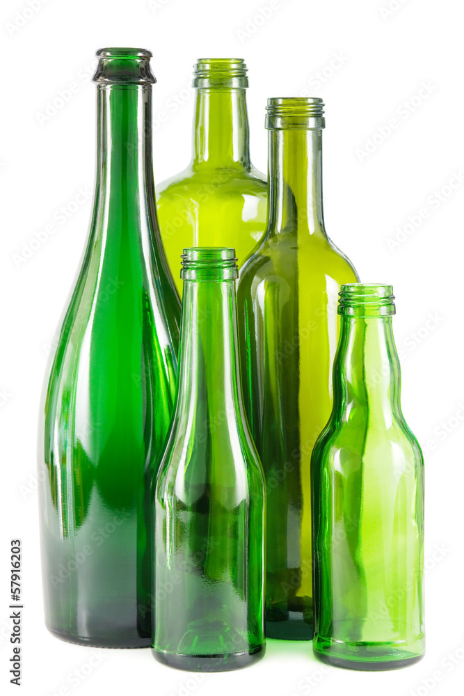 Grüne Glasflaschen Stock Photo