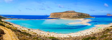 Amazing View Over Balos Lagoon, Island On Crete, Greece