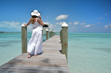 Wall Mural - Beach scene. Exuma, Bahamas