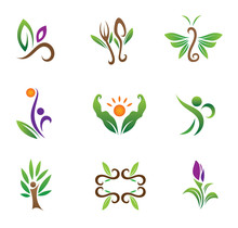 In Harmony With Nature Elegant Style Logo Template