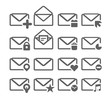© tovovan - Collection of different mailing web icons isolated on white