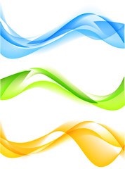 Wall Mural - Set of wavy banners