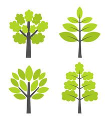 Wall Mural - trees icons