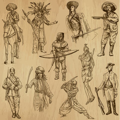 Poster - Soldiers, Warriors and Heroes (no.1) - Hand drawn illustrations