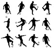 © Bokica - soccer players detailed silhouettes set - vector