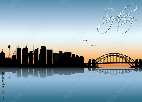 Obraz na płótnie canvas dwuczęściowy "dyptyk" Sydney skyline