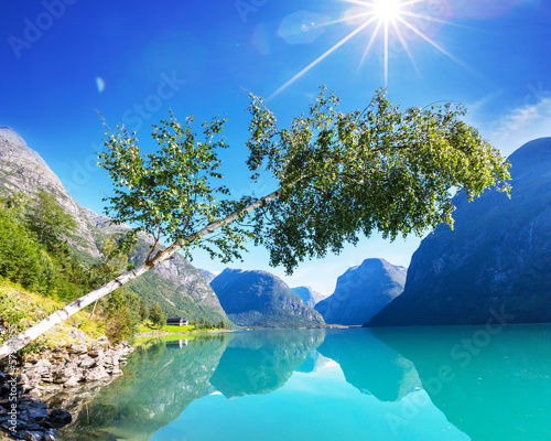 Plakat na papierze fotorealistycznym Krajobrazy norweskie