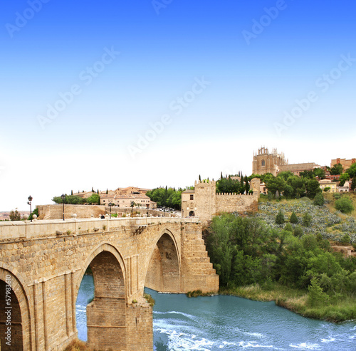 Board z aluminiowym obramowaniem Most Toledo, Hiszpania