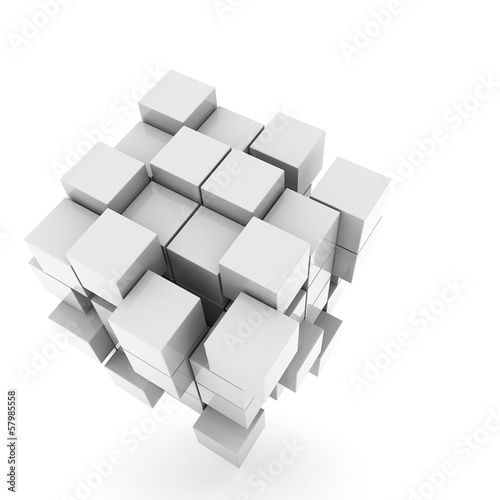 Naklejka samoprzylepna 3d ilustracyjni podstawowi geometryczni kształty
