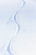 Skiing, snow - freeride tracks on powder snow