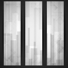 Wall Mural - Abstract White Rectangle Shapes Banner.