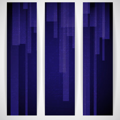 Wall Mural - Abstract Blue Rectangle Shapes Banner.