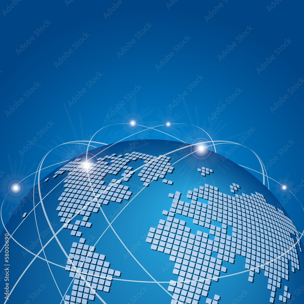 Global technology mesh network vector Stock Vector | Adobe Stock