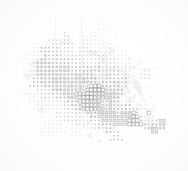 abstract cube digital computer technology business background