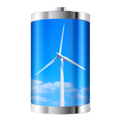 Wall Mural - wind turbine battery