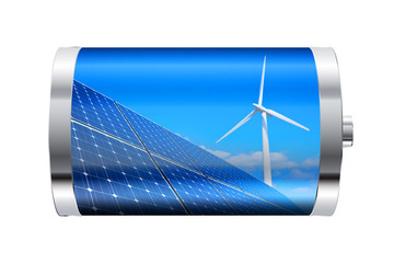 Wall Mural - renewable energy battery