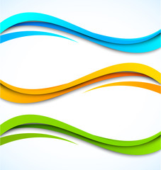 Wall Mural - Set of wavy banners
