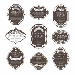 Wall Mural - Vintage labels vector set