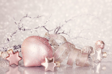 Poster - Christmas pink decoration