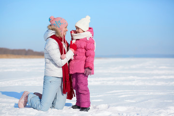 Wall Mural - Mother and daughter