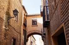 Ancient Narrow Small Street In Toledo, Spain