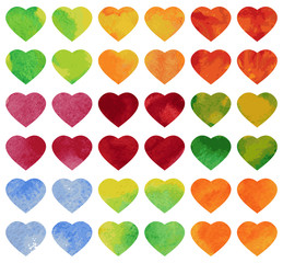 Wall Mural - set of colorful watercolour banners.