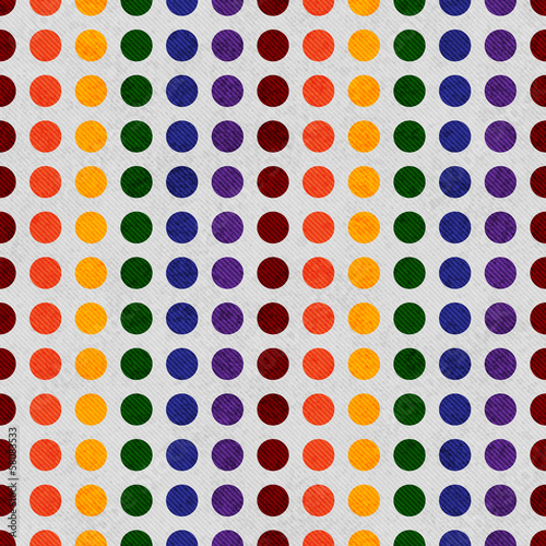 Board z aluminiowym obramowaniem Tęcza kolorowych polka dot teksturowanej tkanina tło