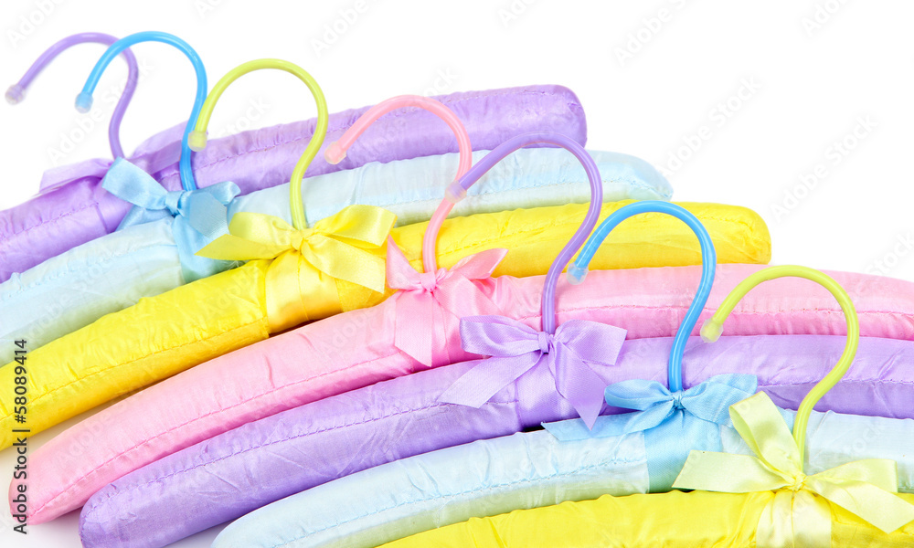 Beautiful hangers isolated on white