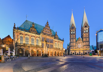 Wall Mural - Rathaus und Dom von Bremen