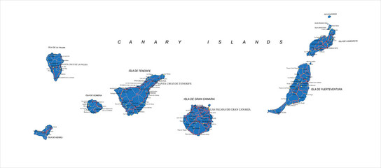 Canary Islands map