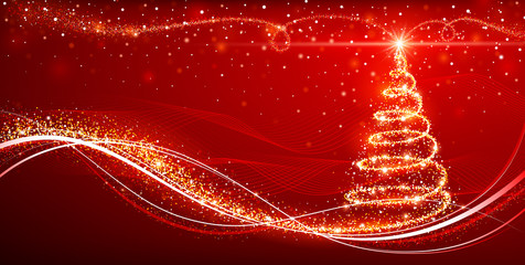 Wall Mural - magic christmas tree