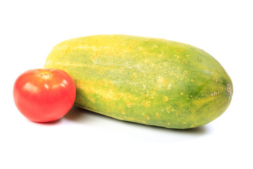 Cucumber and tomato.