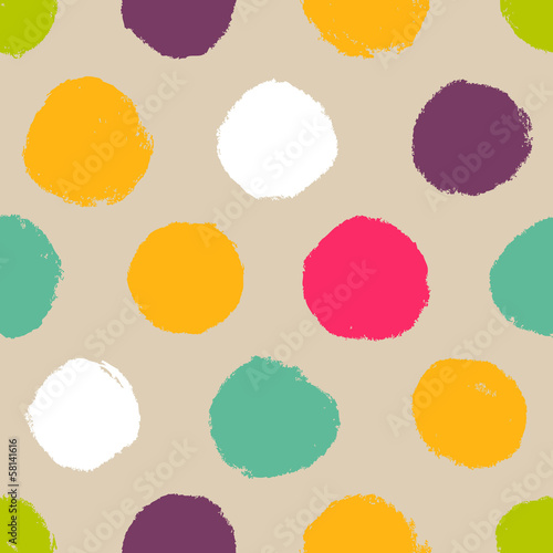 Fotoboard na płycie Ręcznie rysowane polka dot wzór