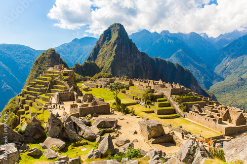 Plakat na papierze fotorealistycznym Tajemnicze miasto - Machu Picchu, Peru, Ameryka Południowa.