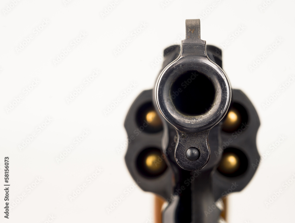 38 Snub Nose Revolver Weapon Gun Pointed At Viewer Stock Photo Adobe