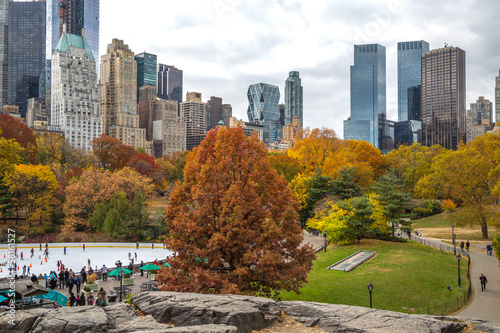 Tapeta ścienna Liści jesienią liści w Nowym Jorku Central Park