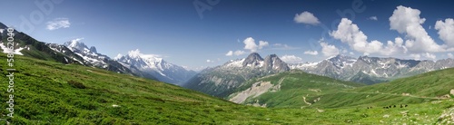 Foto-Schiebegardine Komplettsystem - Panorama Mont-Blanc (von Florian Villesèche)