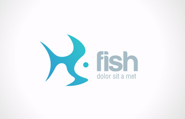 Logo Fish abstract vector Creative design concept.