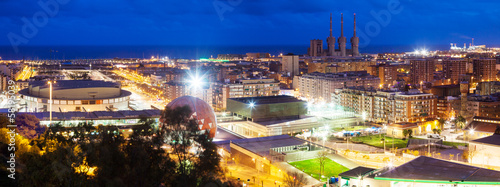 Fotoboard na płycie Nocny widok badalona. 