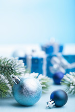 Blue Christmas Gifts And Decoration